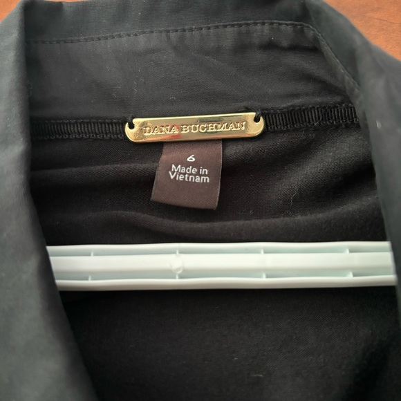 Dana Buchman Size 6 Black Long Sleeve Button Down Shirt - Picture 10 of 11